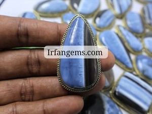 100% Natural Blue <b>Opal</b> Grooved Pendant Crystal Lot Wholesale Blue <b>Opal</b> Brass Pendant Cabochon Lot Handmade Blue <b>Opal</b> Loose Stone - Product Image 1