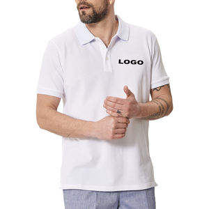 Chemises polo pour hommes, logo personnalisé, respirantes, surdimensionnées, de haute qualité, manches courtes, 100% coton, unies, solides - Product Image 1
