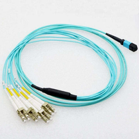 Câble de dérivation optique OS2 G.657A1 LSZH MPO vers LC APC |   Cordon de brassage MTP à fibres optiques 8/12/24 pour centre de données 100G 400G