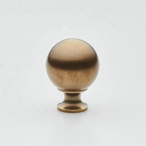 Traditional Brass Cabinet Round Knob With Back Plate Durable Furniture Handle for Storage Closet Drawer Dresser Home Hotel Use - Product Image 4