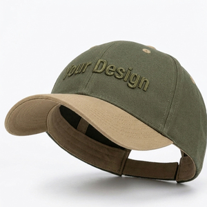 Casquette de baseball à motif de lettres brodées à la machine en couleur contrastée, vente en gros, 6 panneaux, broderie personnalisée, casquettes de sport - Product Image 2