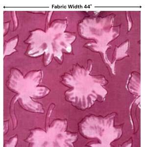 Tela de Algodón Tejida con Estampado de Bloques de Jaipur, Moderna, Sostenible, Floral India, Hecha a Mano, Artesanal, Ecológica, Duradera, Suave, Lavable a Máquina - Product Image 5