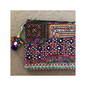 Vintage Tribal Banjara <b>Bags</b> Handmade Ethnic <b>Boho</b> Embroidered <b>Bag</b> Cotton Shoulder <b>Bag</b> with Mirror Work for Women Fashion Use - Product Image 4