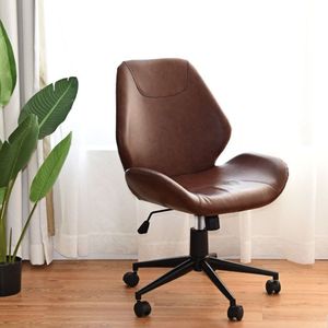 Sedia Direzionale Girevole Imbottita con Schienale Medio, Massaggio e Altezza Regolabile in Pelle PU per Ufficio, Casa e Tempo Libero - Product Image 3