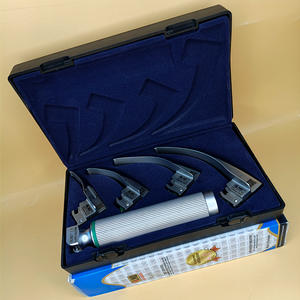 LAPA-733071-9-4 Laryngoscope Standard Macintosh Fiber Optic 4 Blade 0-1-2-3 Set Adult Handle Reusable Blades Stainless Steel - Product Image 2