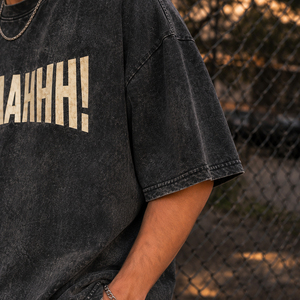 Camiseta Oversize Vintage Streetwear de Algodón 100% Pesado con Lavado Ácido y Hombro Caído, 230g, Fabricada en China, Venta al por Mayor 2026 - Product Image 2