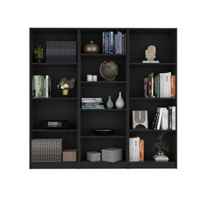 York Set da soggiorno 3 pezzi nero con 3 eleganti librerie - Product Image 2
