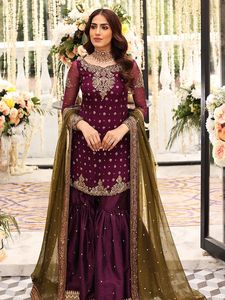 Best Price New Pakistani Dresses 3piece Stitched Women Embroidery Ethnic Dress Hot Selling <b>Cheap</b> Price Party Wear For Sale - Product Image 3
