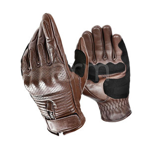 Non <b>Slip</b> <b>Full</b> Finger Protection Motorbike Gloves Genuine Leather Classic Style Motorbike Racing Gloves - Product Image 3