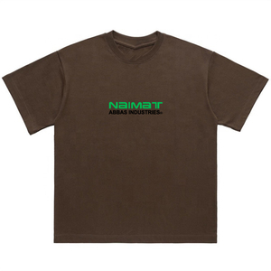 Camiseta de Manga Corta para Hombre Naimat Abbas Industries, Corte Regular, Algodón Jersey, Cuello Redondo, Diseño Casual con Letras Impresas - Product Image 3