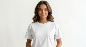 T-shirt tendance pour femme en coton à col rond, léger et décontracté - Product Image 3