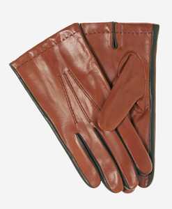 Gants en cuir longs jusqu'au poignet, non doublés, style uni, thermiques, pour l'hiver, usage quotidien, marron, noir - Product Image 5