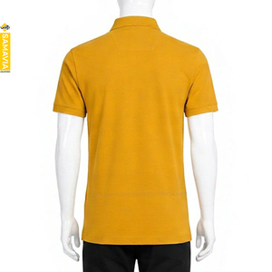 SAMAVIA Mustard Yellow <b>Polo</b> <b>Shirt</b> for Men Lightweight Breathable Golf Workwear Casual Uniform Custom Manufacturing Service - Product Image 1