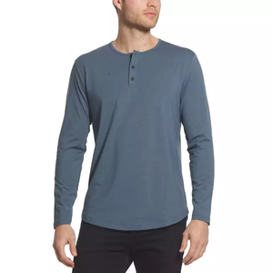 T-shirt pour homme de haute qualité 100% coton, design uni, manches longues, col rond, t-shirt à manches longues NURAK, produit phare - Product Image 6