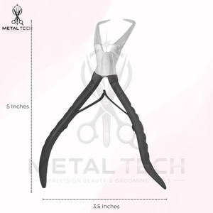 Pince professionnelle incurvée en acier inoxydable pour l'élimination des extensions de cheveux, avec poignée ergonomique recouverte de caoutchouc, outils de dépose des liens de kératine - Product Image 3