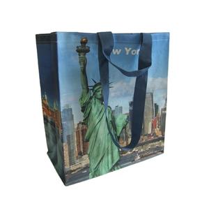 ถุงช้อปปิ้งผ้า PP แบบทอพร้อมที่จับทำจากโพลีคาร์บอเนตพิมพ์ลายแบบออฟเซ็ตใช้ซ้ำได้นำกลับมาใช้ใหม่ผลิตในซุปเปอร์มาร์เก็ตจากเวียดนาม KD598ที่ปรับแต่งได้ - Product Image 1