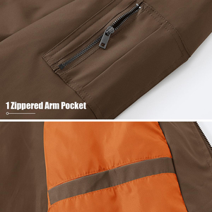 Chaqueta Bomber Personalizada al Por Mayor a Precio de Fábrica, Chaqueta Deportiva con Franjas de Colores para Hombre, Chaqueta de Tela Satinada - Product Image 5