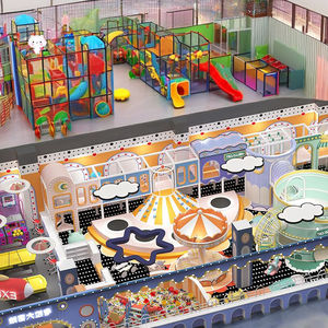 Grand labyrinthe Advanced <span class=keywords><strong>Ninja</strong></span> Challenge Grand Trampoline combinaison multi-éléments aire de jeux intérieure personnalisée pour enfant - Product Image 1