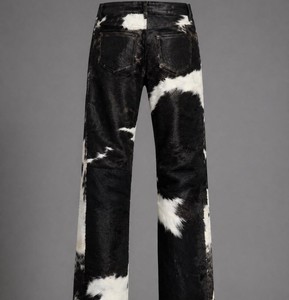 Pantalon en cuir de vachette pour femme, taille haute, élégant, mode streetwear, décontracté, moderne, pantalon de créateur, fabricant OEM sur mesure - Product Image 6