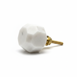 Poignée de tiroir en marbre taillé diamant AG |   Composants de meuble de cuisine en pierre naturelle cylindrique, design minimaliste, durables - Product Image 1