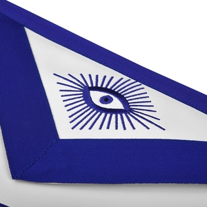 Historian Blue Lodge <b>Apron</b> <b>White</b> & Blue Premium Masonic Regalia Adjustable Belt - Product Image 4