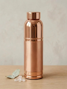 Ready Stock Factory Sale Handcrafted Pure <b>Copper</b> Large Capacity Water <b>Bottle</b> Classic Design <b>Copper</b> <b>Drinking</b> <b>Bottle</b> Home Kitchen - Product Image 2