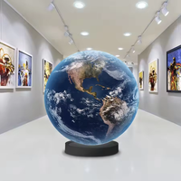 Écran d'affichage sphérique LED numérique 4D pour intérieur et extérieur, mur vidéo 3D, globe, grand écran dôme, 8K HDR10+, lisible en plein soleil, 360°, 3 ans