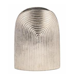 Metal Table Vase for Silver Polish Tall <b>Flower</b> Vase Accent for Tabletop Living Room Desks Bedside or Kitchen Counter <b>Flower</b> Vase - Product Image 1
