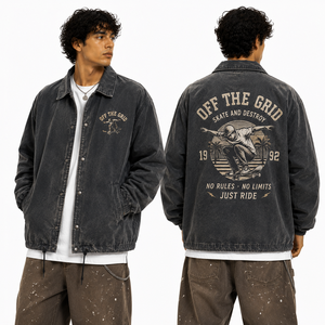 Oversized Vintage <b>Coach</b> Jacket Distressed Sportswear Nylon Skate Style Drawstring Hem Outerwear Factory Direct For Men And Women - Product Image 5