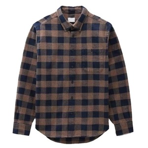 Camisa Formal de Franela con Refuerzo en Hombros, Forro de Hilo Teñido Pesado, Anti-Pilling, Primavera, Fabricante OEM, Streetwear B2B - Product Image 2