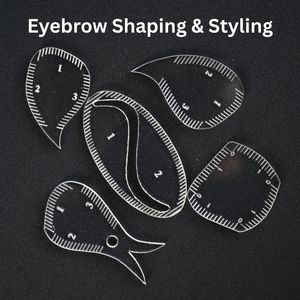 Regla Profesional para Mapeo de Cejas, 5 Piezas, Acrílico Transparente, Herramienta para Dar Forma a las Cejas con Marcas de Medición Precisas - Product Image 6