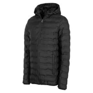 Men's Hooded Puffer Jacket Thick Warm Winter Coat Zipper Closure Solid Color Casual Style Windproof Polyester <b>Wadding</b> - Product Image 1