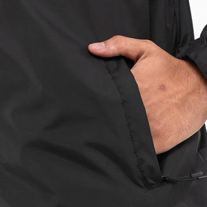 Custom Men's Polyester Zipper Windbreaker <b>Jacket</b> with High Quality Satin Printed Logo Hood-Fashionable Winter Running Gear - Product Image 5