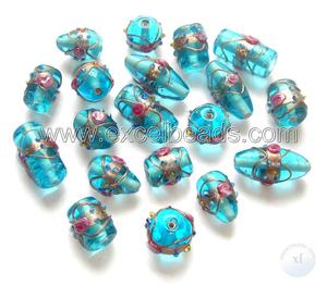 ลูกปัดแก้วเค้กแต่งงานสีขาวสีเขียวสีฟ้าสีน้ำตาลสำหรับเครื่องประดับ DIY และการตกแต่งลูกปัดหลวม - Product Image 4