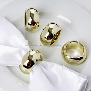Modern Design Brass Gold Napkin Ring Luxury Metal <b>Tissue</b> Holder for <b>Weddings</b> and Events Party Occasions - Product Image 6