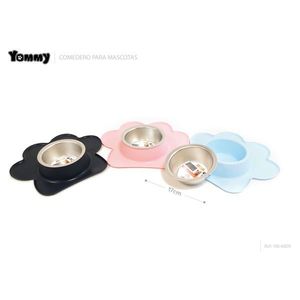 Ciotola per Animali Yommy 17cm in Acciaio Inox a Forma di Fiore per Gatti e Cani - Product Image 1