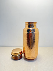 Premium Etched Pure Copper Water Bottle 1300ml Floral Arabesque Pattern Ayurvedic Flask Mirror Polished Sports Metal <b>Drinkware</b> - Product Image 6