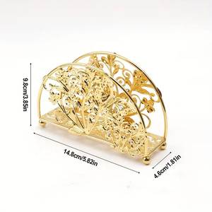Porte-serviettes en métal unique, élégant, pour comptoir, rangement de mouchoirs, accessoire de cuisine décoratif pour les espaces de repas modernes à la maison - Product Image 6