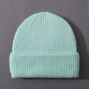 Bonnet unisexe en acrylique tricoté chaud pour l'hiver, casquette streetwear en coton, imperméable, imprimée, personnalisable, design uni, vente en gros pour hommes - Product Image 1