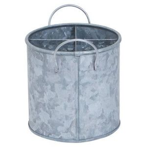 Juego Doble de Porta Cubiertos de Metal Negro de Alta Calidad y Resistentes a la Intemperie, Diseño Redondo con Mango de Madera Natural, en Oferta - Product Image 4