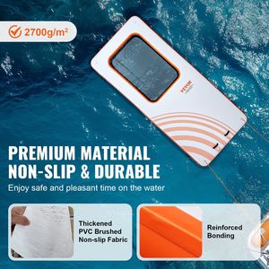 Piattaforma galleggiante gonfiabile 15x 6.5ft 4 * 6FT trampolino maglia piscina antiscivolo tappetino d'acqua portatile borsa staccabile scala per - Product Image 3