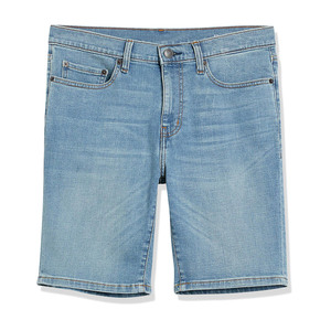 Shorts en jean décontractés pour hommes, coupe décontractée, fermeture éclair, taille mi-haute, 100% coton, légers, respirants, séchage rapide, confortables, style streetwear - Product Image 1