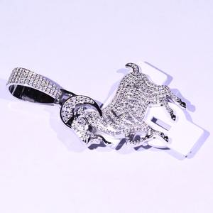 Pendentif GOAT Hip Hop en Argent Sterling 925 avec Moissanite Bling pour Charms Unisexe Certifiés en Gros - Product Image 4