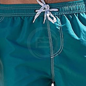 Shorts coupe-vent personnalisés pour hommes 100 % polyester, couleur unie, décontractés, athlétiques, séchage rapide, taille mi-haute avec cordon de serrage - Product Image 2