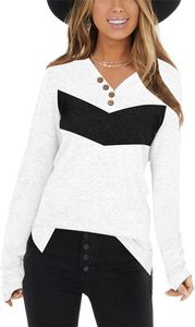 Classic Design Polyester Canvas Chiffon Button Ladies' Casual Long Sleeved T-Shirt <b>Top</b> Winter Hot Selling - Product Image 1