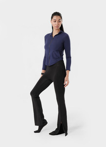 High Waist Full Length <b>Flared</b> Leg Yoga <b>Leggings</b> Seamless Spandex Nylon Women Pants - Product Image 3