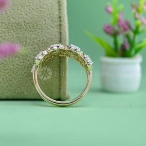 IGI Certified & VVS Clarity Round & Heart Shaped <b>Diamond</b> <b>Ring</b> in 18K Yellow Gold Fine <b>Diamond</b> Jewelry Classic Style for Womens - Product Image 5
