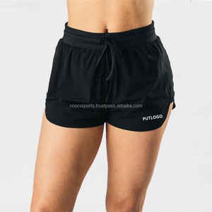 Short d'entraînement actif à taille haute pour femmes, séchage rapide, taille élastique, séchage rapide, pour femmes, logo personnalisé - Product Image 1