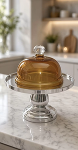 Support à gâteau décoratif en métal au design élégant pour la présentation de gâteaux, le service de desserts, la décoration de table pour mariages, anniversaires et restaurants - Product Image 4