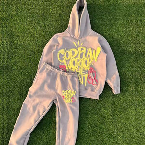 Conjunto Deportivo Personalizado 100% Algodón Grueso para Impresión Puff, Sudadera con Capucha, Tallas Grandes, 500gsm, para Hombre - Product Image 2